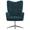 Sillón de relax de terciopelo azul 3