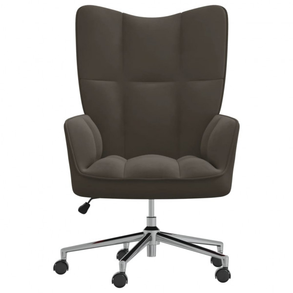 Silla de relajación de terciopelo gris oscuro M 3