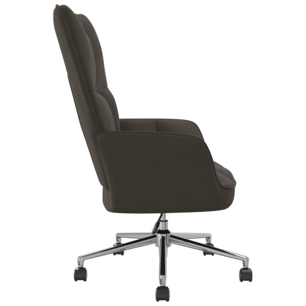 Silla de relajación de terciopelo gris oscuro M 4