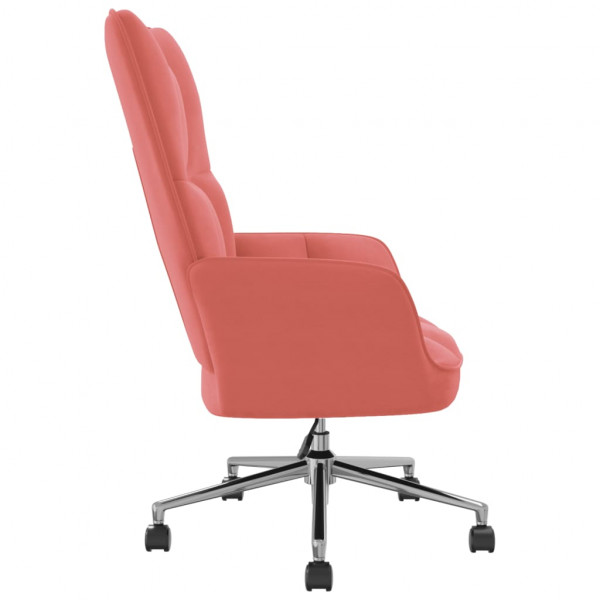 Silla de relajación de terciopelo rosa M 4