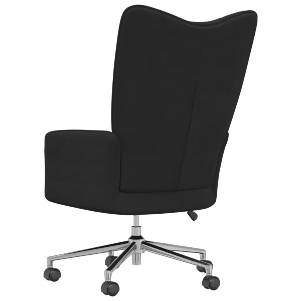Silla de relajación de terciopelo negro M 5