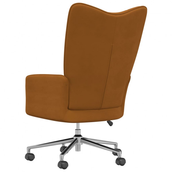 Silla de relajación de terciopelo marrón M 5