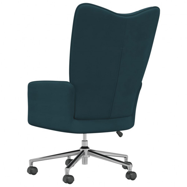 Silla de relajación de terciopelo azul M 4