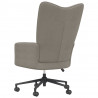 Silla de relajación de terciopelo gris claro 5