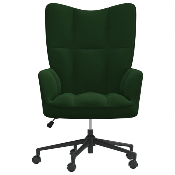 Silla de relajación de terciopelo verde oscuro M 3