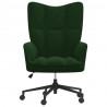 Silla de relajación de terciopelo verde oscuro 3