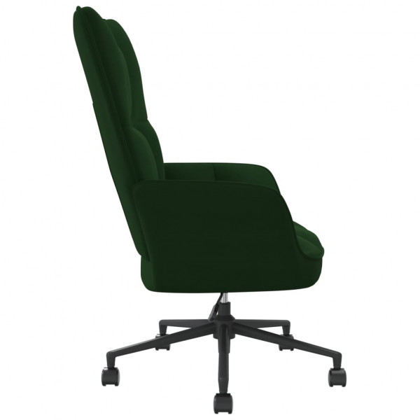 Silla de relajación de terciopelo verde oscuro M 4