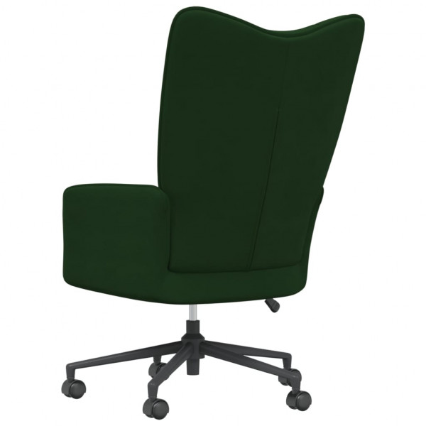 Silla de relajación de terciopelo verde oscuro M 5
