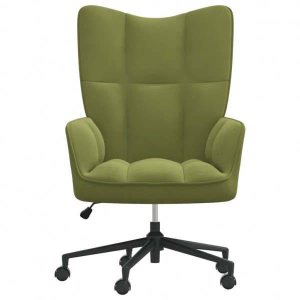 Silla de relajación de terciopelo verde claro M 3