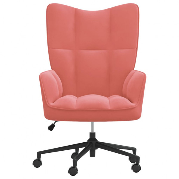 Silla de relajación de terciopelo rosa M 3