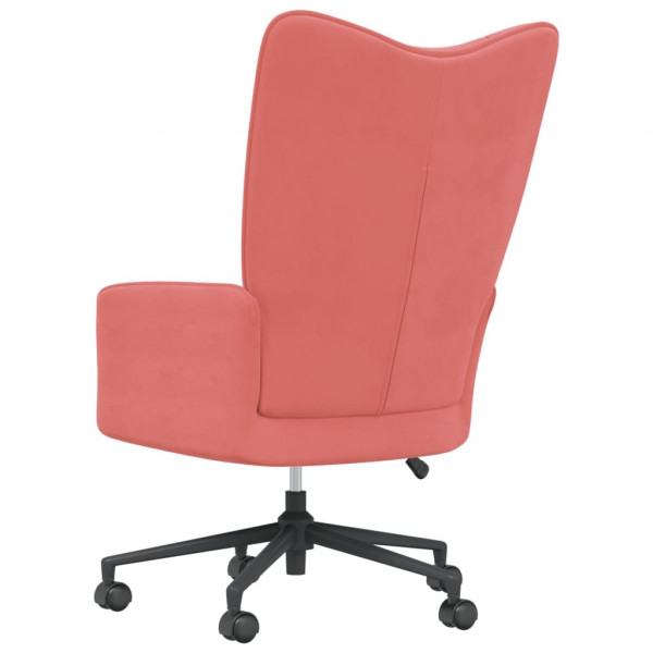 Silla de relajación de terciopelo rosa M 5
