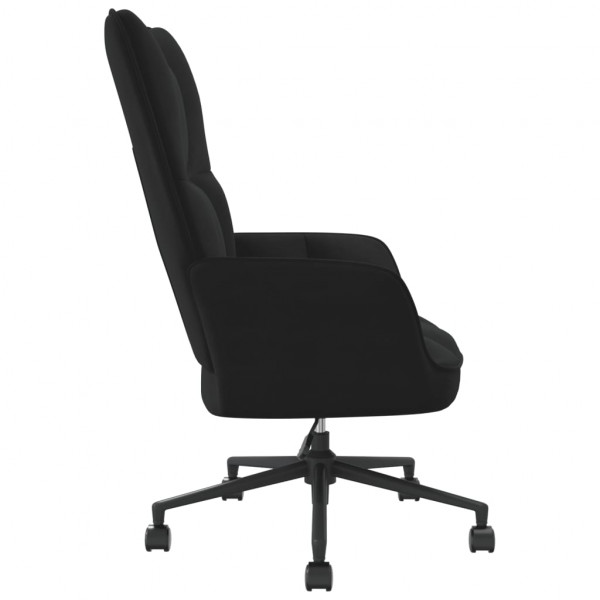 Silla de relajación de terciopelo negro M 4