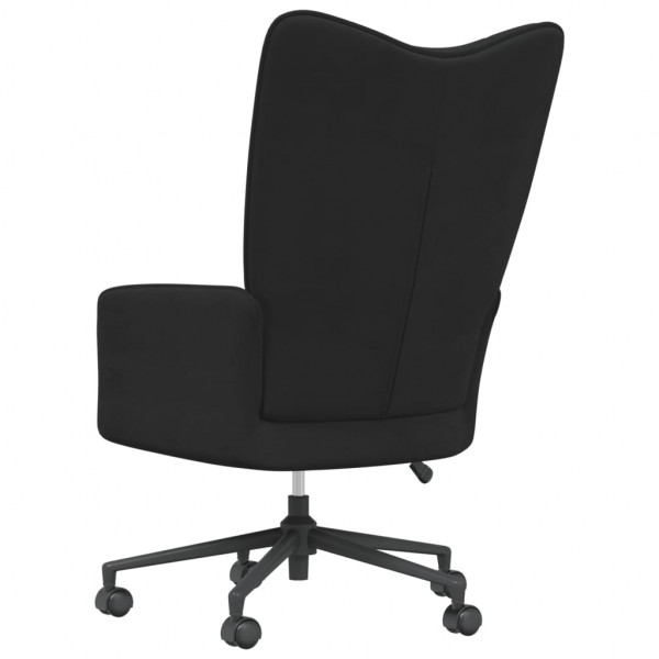 Silla de relajación de terciopelo negro M 5