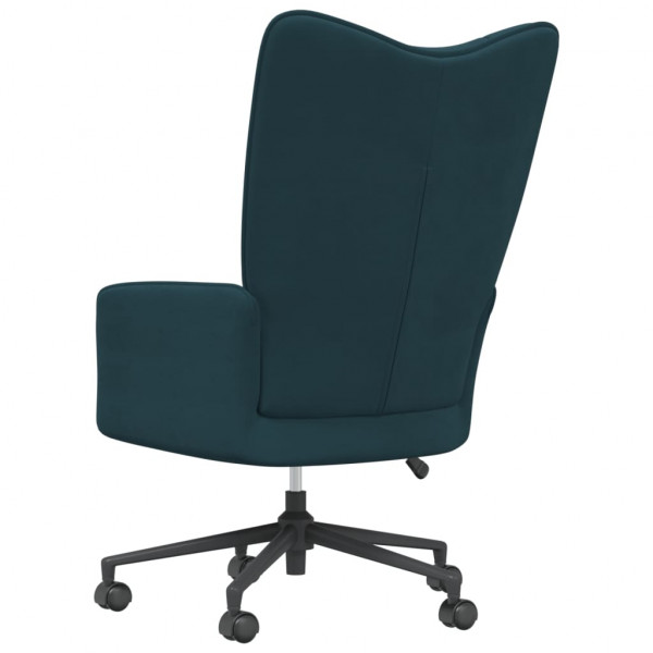 Silla de relajación de terciopelo azul M 5