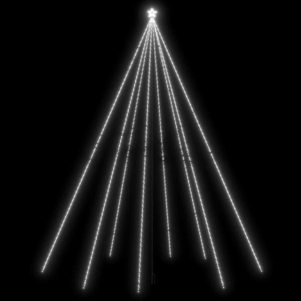 LED Árvore de Natal Interior Exterior 1300 LEDs Branco Frio 8 m M 2