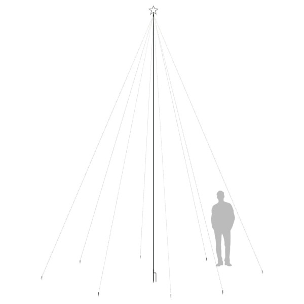 LED Árvore de Natal Interior Exterior 1300 LEDs Colorido 8 m M 3