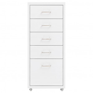 Armario archivador móvil metal blanco 28x41x69 cm H
