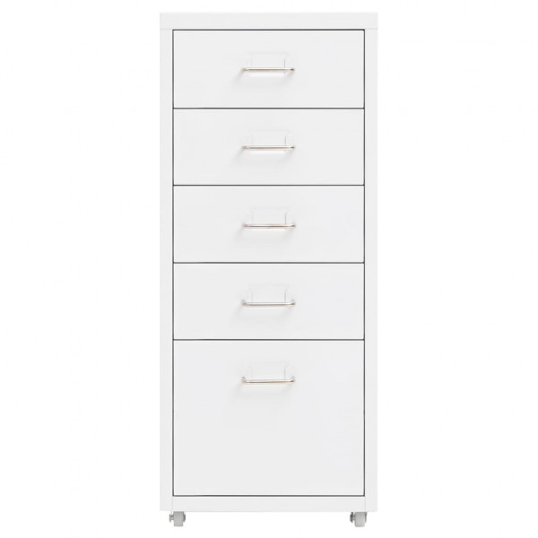 Armario archivador móvil metal blanco 28x41x69 cm M 2