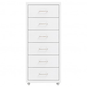 Armario archivador móvil metal blanco 28x41x69 cm H