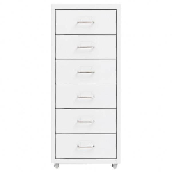 Armario archivador móvil metal blanco 28x41x69 cm M 2