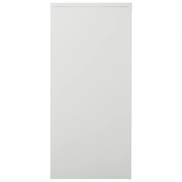 Armario con puerta corredera gris claro acero 90x40x90 cm M 3