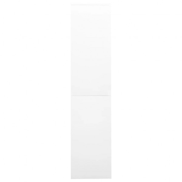Armario de oficina puerta corredera acero blanco 90x40x180 cm M 5