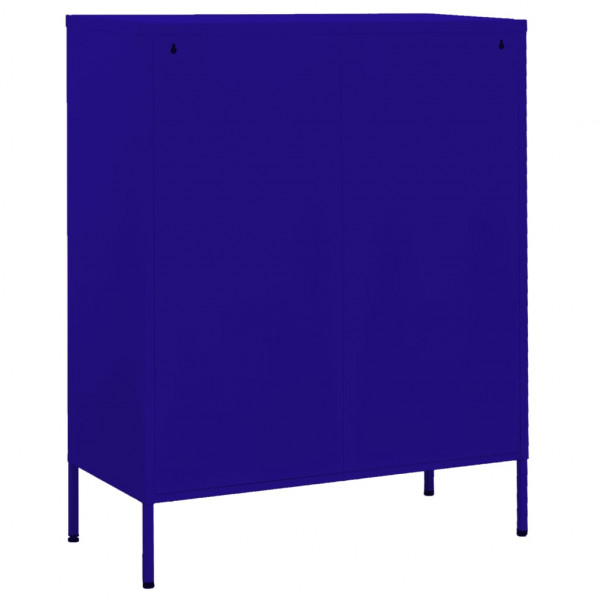Armário de arrumação aço 80x35x101.5 cm azul-marinho M 5