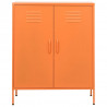 Armario de almacenamiento acero naranja 80x35x101.5 cm 3