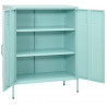 Armario de almacenamiento acero verde mint 80x35x101.5 cm 2