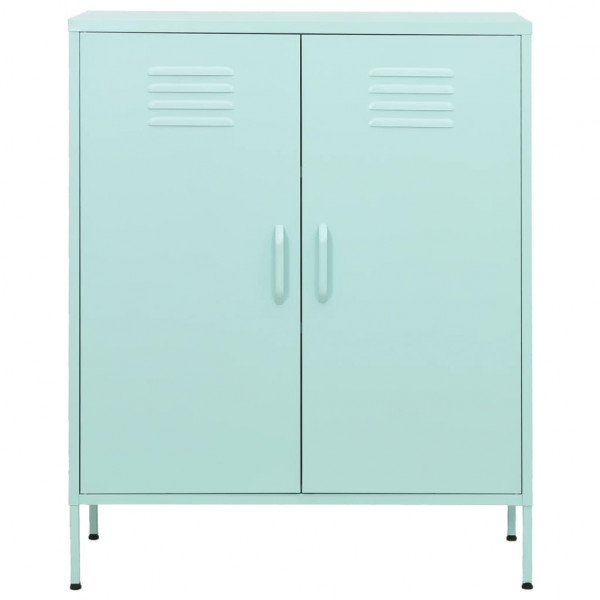 Armário de arrumação aço 80x35x101.5 cm verde-hortelã M 3