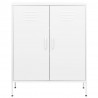 Armario almacenamiento acero blanco 80x35x101.5 cm 3