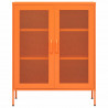 Armario de almacenamiento acero naranja 80x35x101.5 cm 3