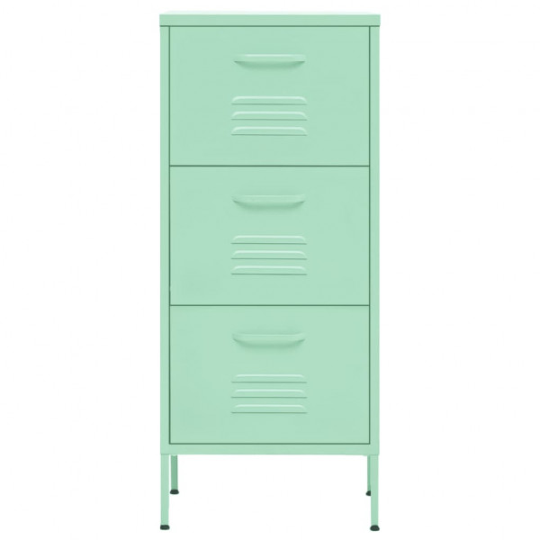 Armario de almacenamiento acero verde mint 42.5x35x101.5 cm M 3
