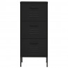 Armário de arrumação aço 42.5x35x101.5 cm preto 3