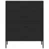 Cómoda/aparador com gavetas aço 80x35x101.5 cm preto 3
