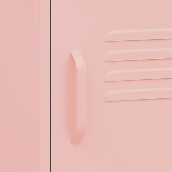 Mesa de cabeceira 35x35x51 cm aço rosa M 3