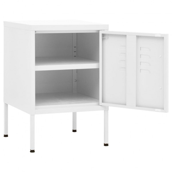 Mesa de cabeceira 35x35x51 cm aço branco M 5