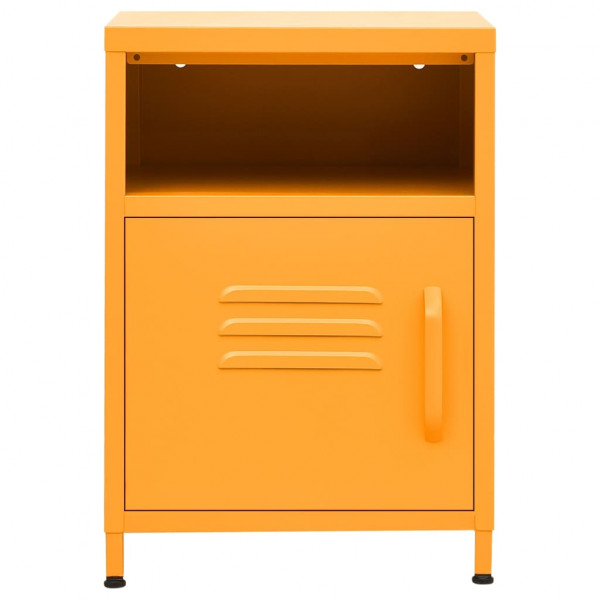 Mesa de cabeceira 35x35x51 cm aço amarelo mostarda M 3