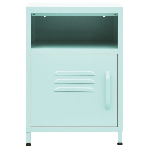 Mesa de cabeceira 35x35x51 cm aço verde-hortelã M 3