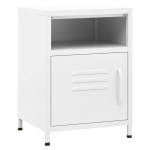 Mesa de cabeceira 35x35x51 cm aço branco H