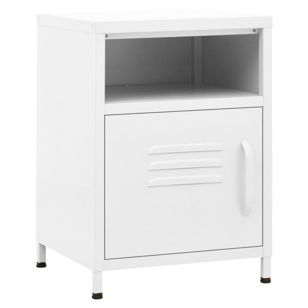Mesa de cabeceira 35x35x51 cm aço branco M 2