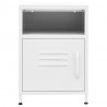 Mesa de cabeceira 35x35x51 cm aço branco 3