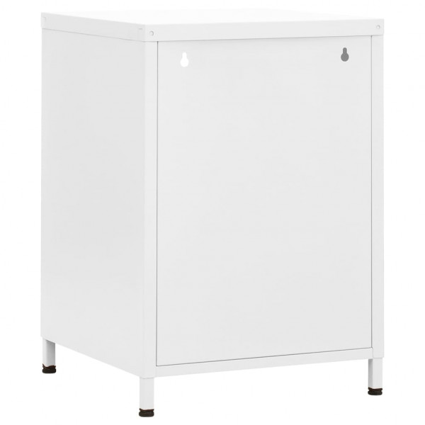 Mesa de cabeceira 35x35x51 cm aço branco M 5
