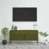Móvel de TV aço 105x35x50 cm verde-azeitona 1