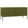 Mueble para TV de acero verde oliva 105x35x50 cm 2