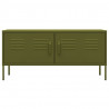 Mueble para TV de acero verde oliva 105x35x50 cm 5