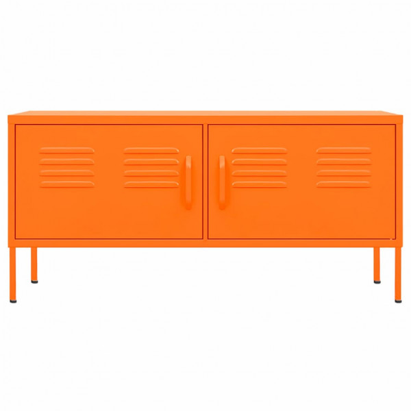 Mueble para TV de acero naranja 105x35x50 cm M 5