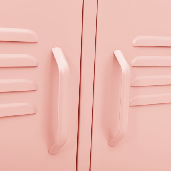 Mueble para TV de acero rosa 105x35x50 cm M 3