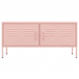Móvel de TV aço 105x35x50 cm rosa H