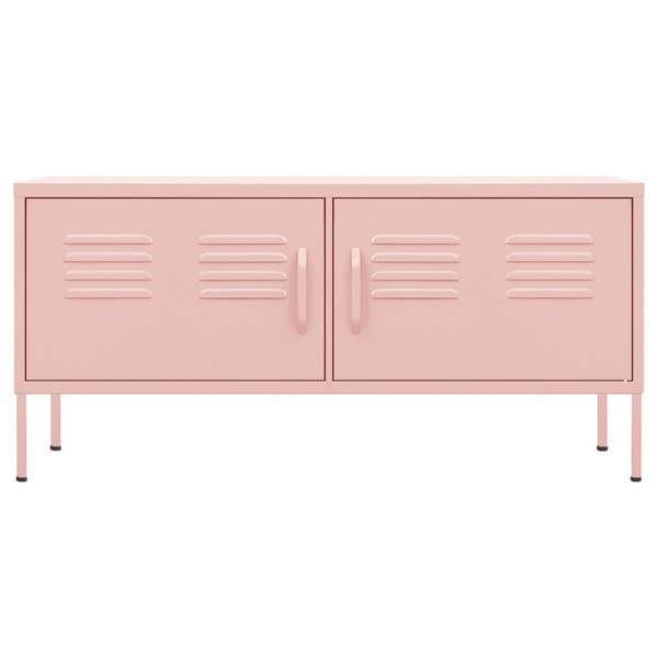 Móvel de TV aço 105x35x50 cm rosa M 2